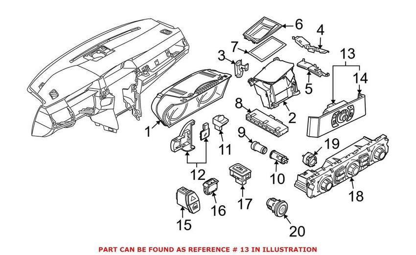 BMW Headlight Switch 61319134729